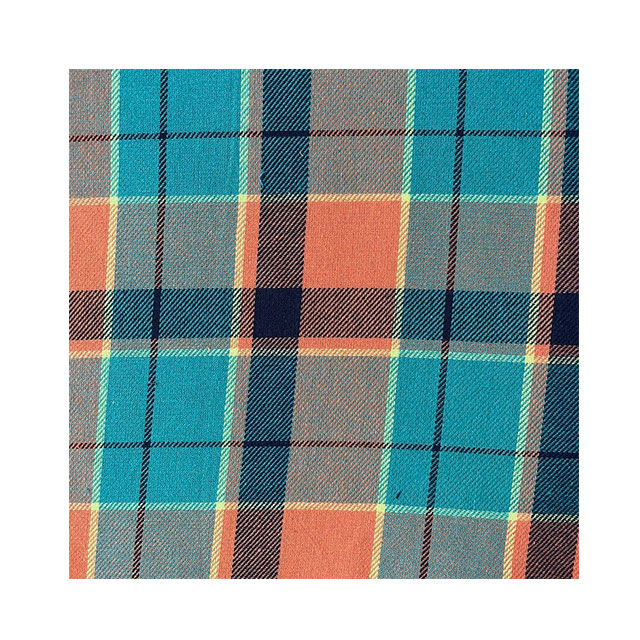 Shaoxing textiles in stock yarn dyed check twill 100% cotton textile fabric roll