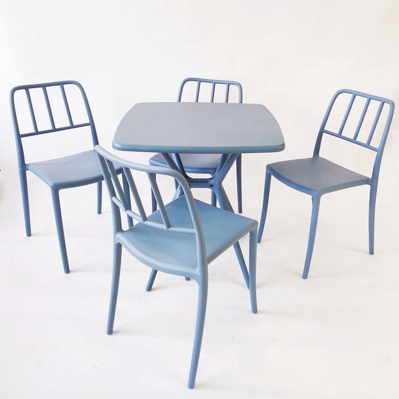 2021 top selling cheap stackable plastic dining chairs with plastic dining tables for dining room sets