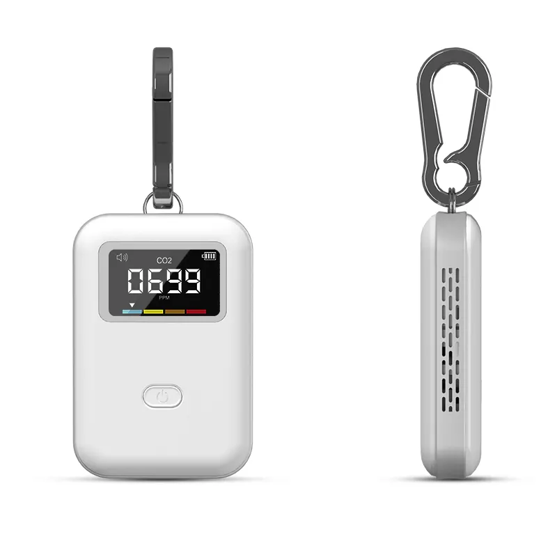 Portable Mini CO2 temperature humidity air quality monitor automatic calibration LCD real-time display carbon dioxide detector