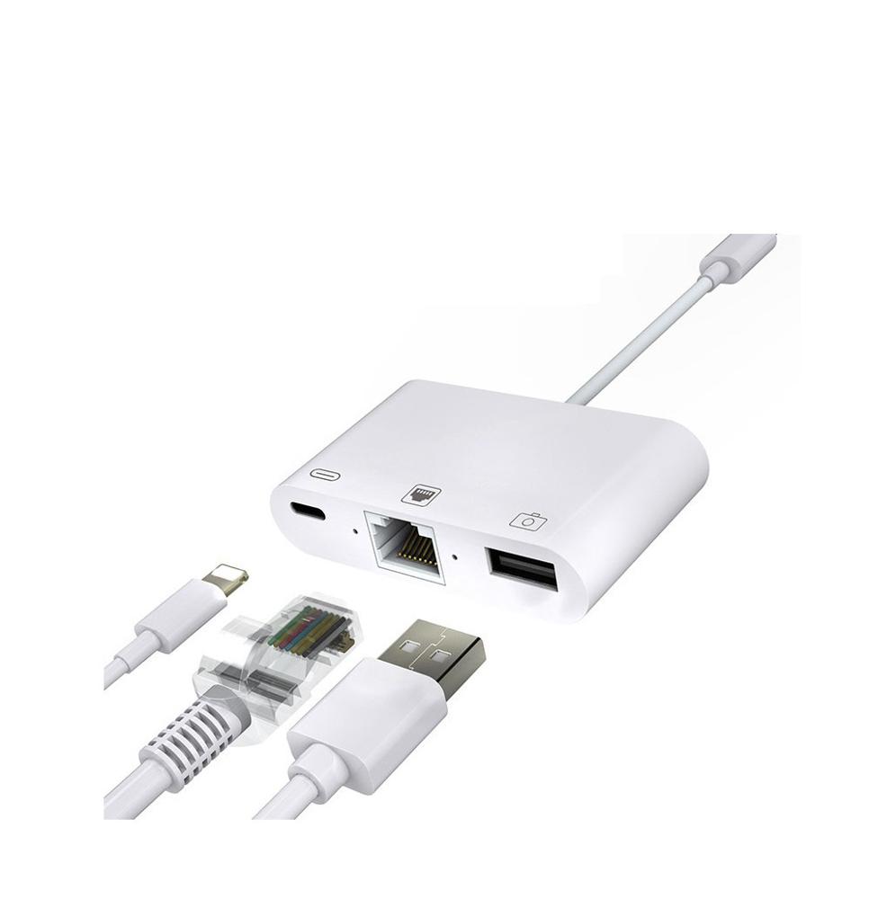 Кабель ethernet Light ning otg rj45 для apple iphone ipad
