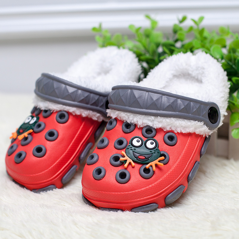 2021 OEM ODM Boy And Girl Spring And Summer Dull Bear Head Cute Children's Cartoon Clogs slippers shoes