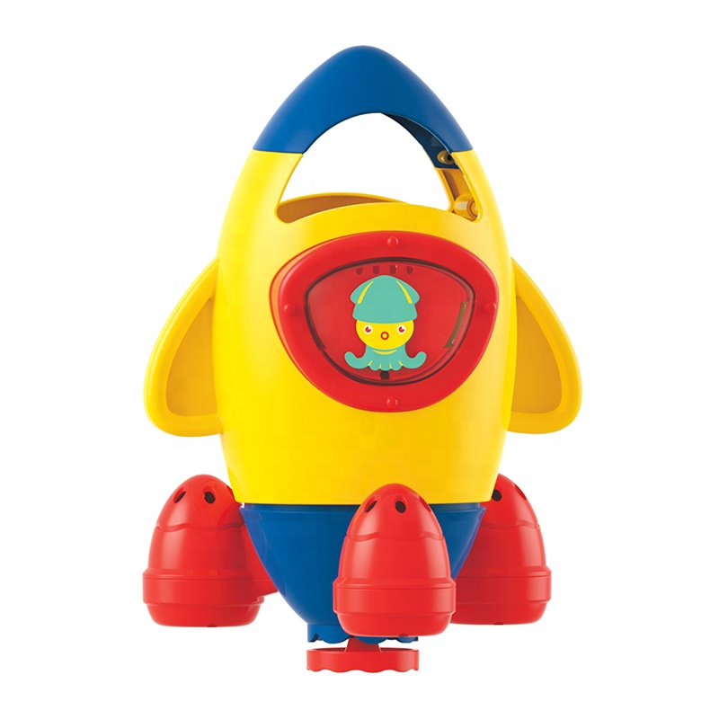Toddler baby bath Space rocket rotating water spray shower fun water toy for kids