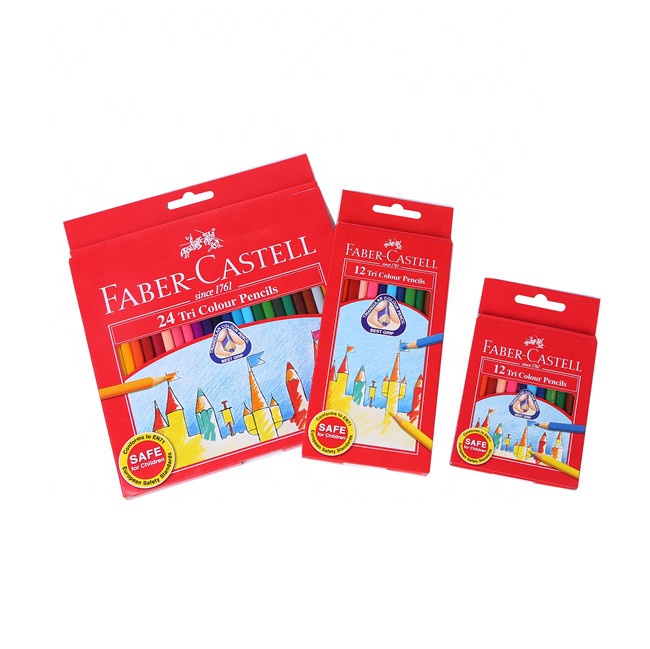 Faber Castell цветные карандаши комплект 12 видов цветов карандаши для рисования 24 Tri цветные карандаши