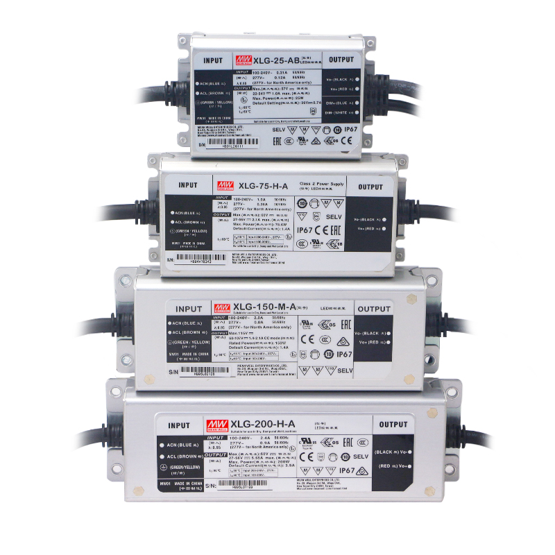 MEAN WELL XLG 12V 24V Waterproof Meanwell 300mA 700mA 30W 50W 60W 100w 150w 200w 240w 300w 600w  LED Driver Power Supply