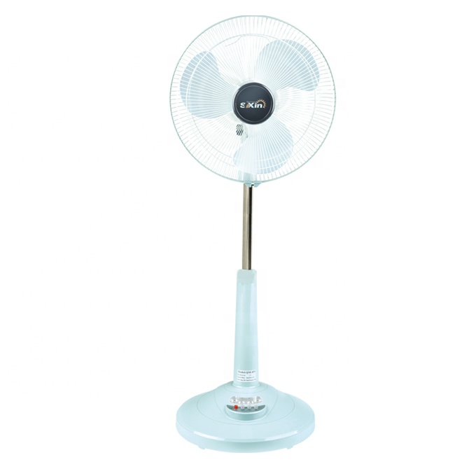 AC/DC 16 inch solar rechargeable fan with light(QM859)