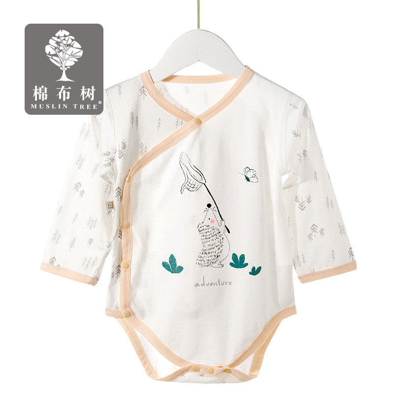 2021Triangle Climbing Dress Long Sleeve onesie Bone less cotton autumn winter baby fart wrap