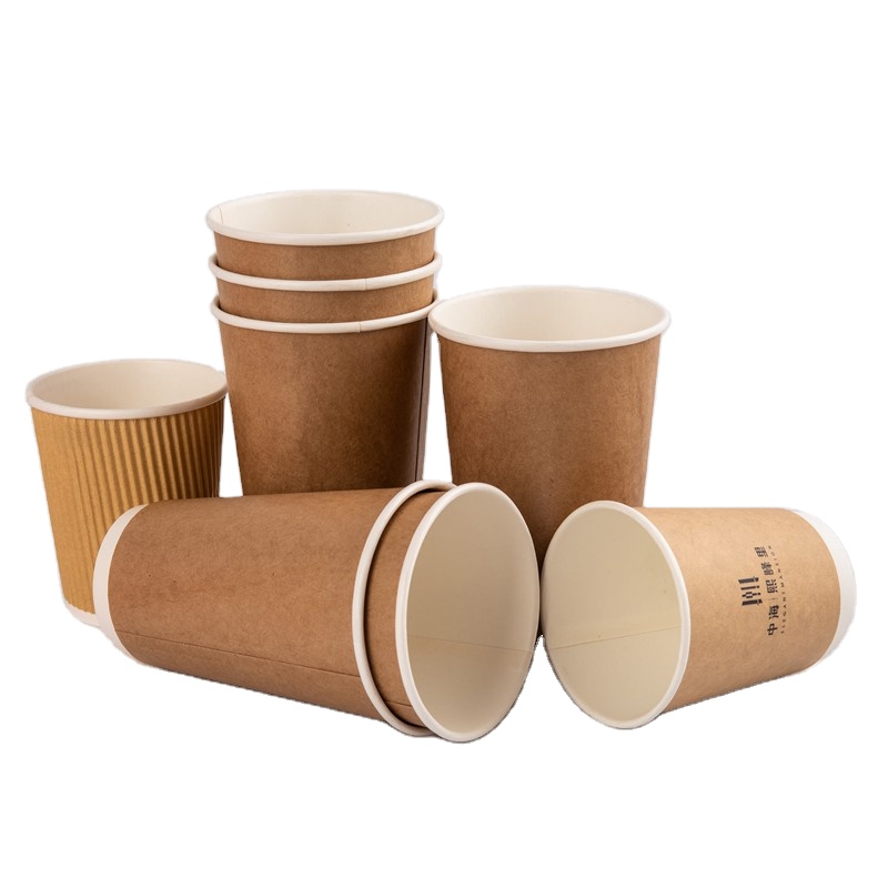 Beverage Use Biodegradable Single Wall Disposable Paper Coffee Cups with Lid