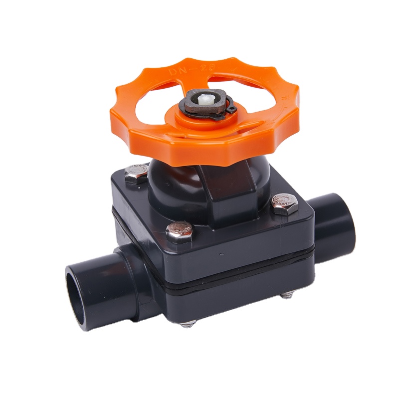 Custom New Design High Temperature Industry UPVC Manual Flanged Ends Plastic PVC Diaphragm Valve