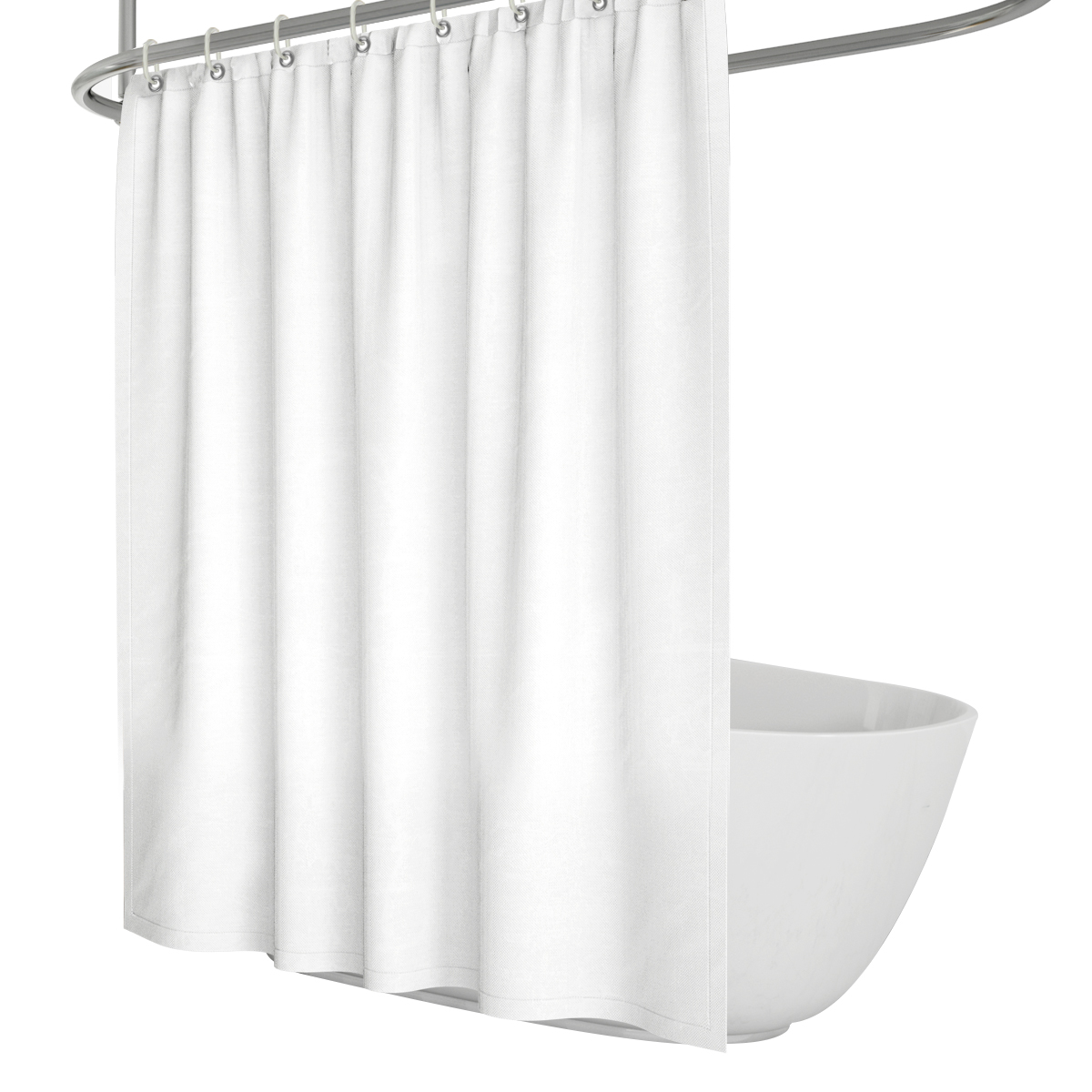 Shower curtain source manufacturer waterproof 180x180cm bathroom white shower curtain machine washable 12 hook shower curtain