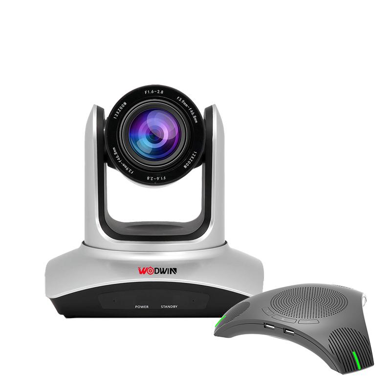 WODWIN 12X Zoom 72.5degree Wide Angle hd ptz videoconference camera with microphone speaker Conference System Wired Microphone