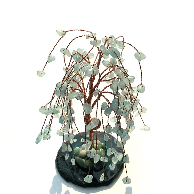 7 Chakra Healing Crystal Tree Wire Quartz Crystals Gemstone Money Tree Feng Shui Figurine Home Decoration