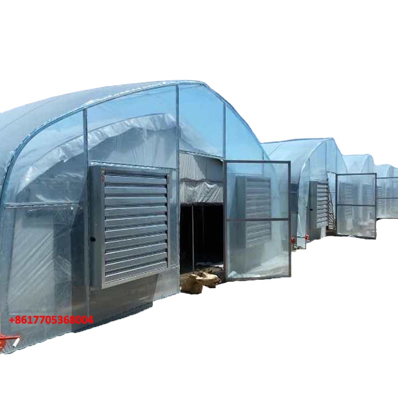 high tunnel greenhouse with solar equipment