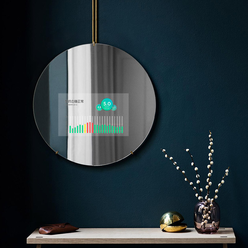 Круглые светодиодные динамики для сенсорного экрана Android Smart Magic Mirror