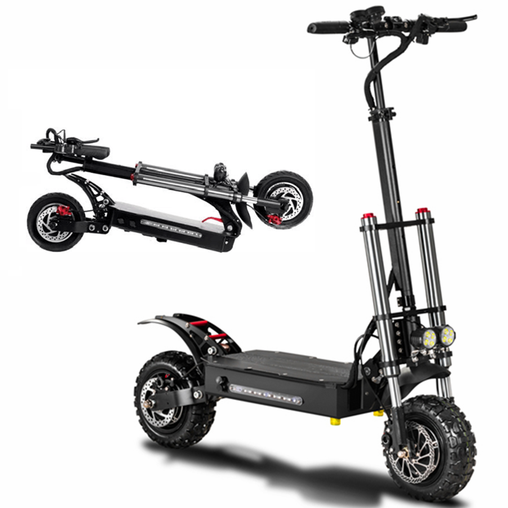 Quickwheel Explorer 5400w 60v 85 км мощный мотор с большими колесами, быстрый 11 дюймов двойной мотор электрический скутер