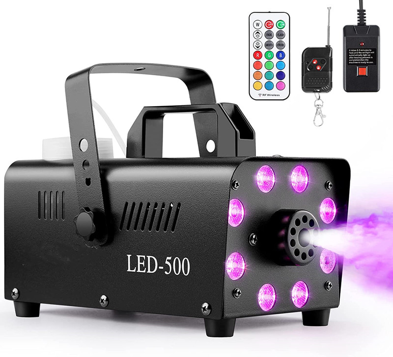 Оптовые продажи 500 Вт RGB светодиодная дымовая машина, дымовой генератор, эффект сценического освещения для свадьбы, диджея, шоу, бара, концерта, вечеринки
