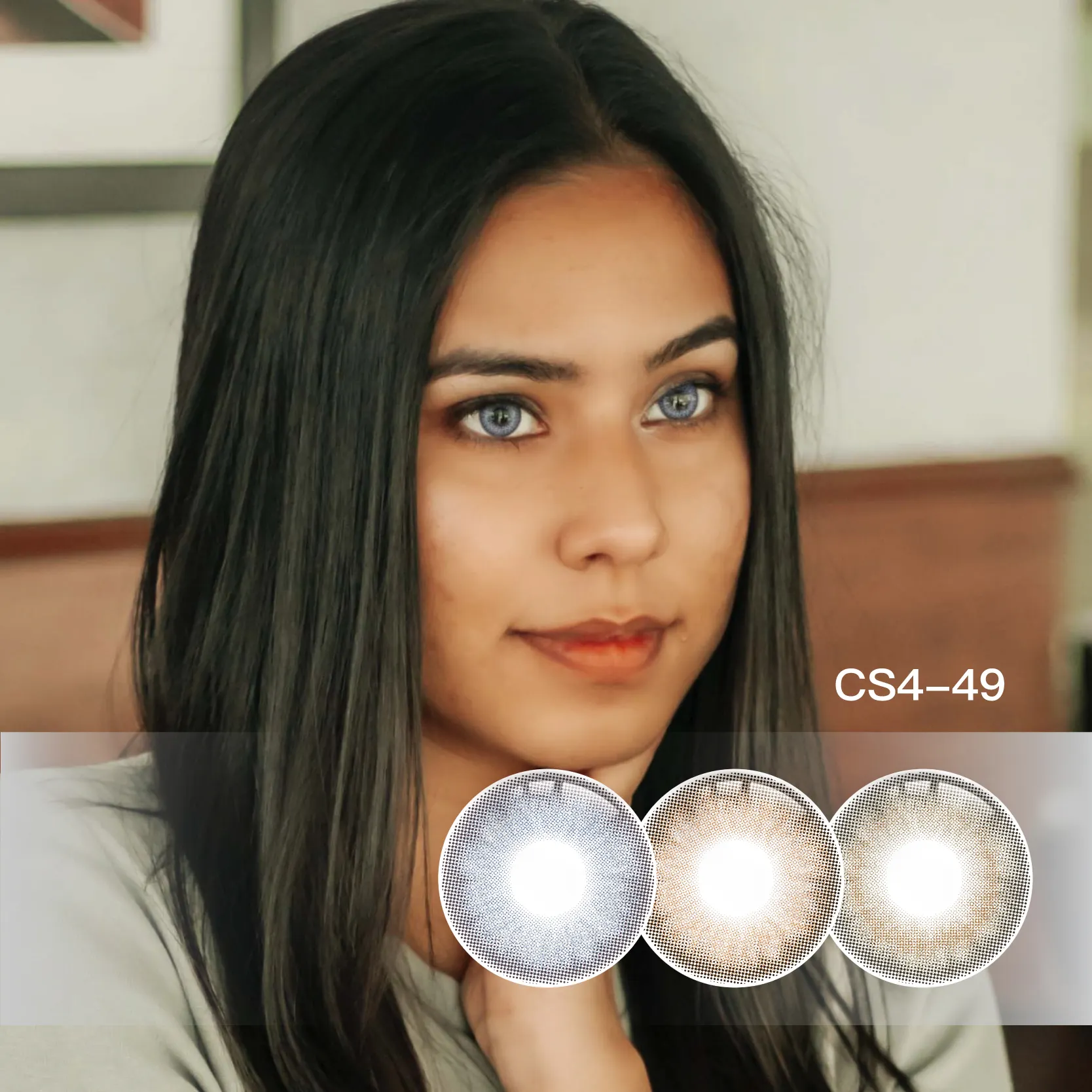 CS4-49 Blue Brown Green Color Lens Hot Selling Color Contact Lens Wholesale Price Monthly Contact New Arrival