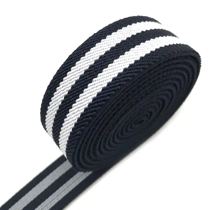Design Custom Made Logo Bias Tape Screen Printed Webbing Elastic Band forSports Exercise Fitness textile accessories