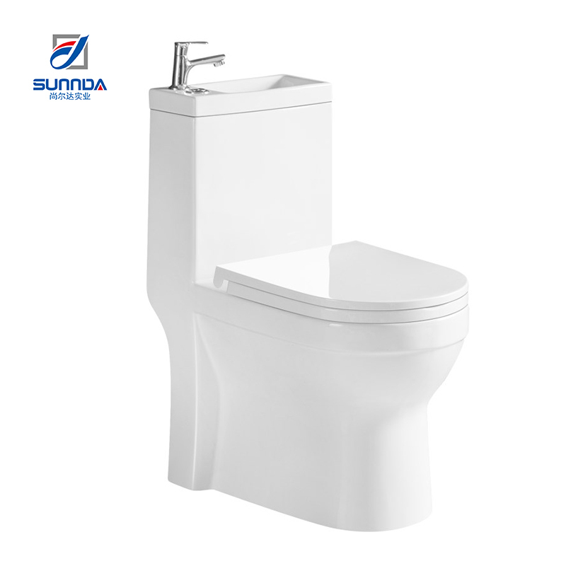 2021 Latest manufacture one piece toilets with sink on top toilet cistern with basin washing hands