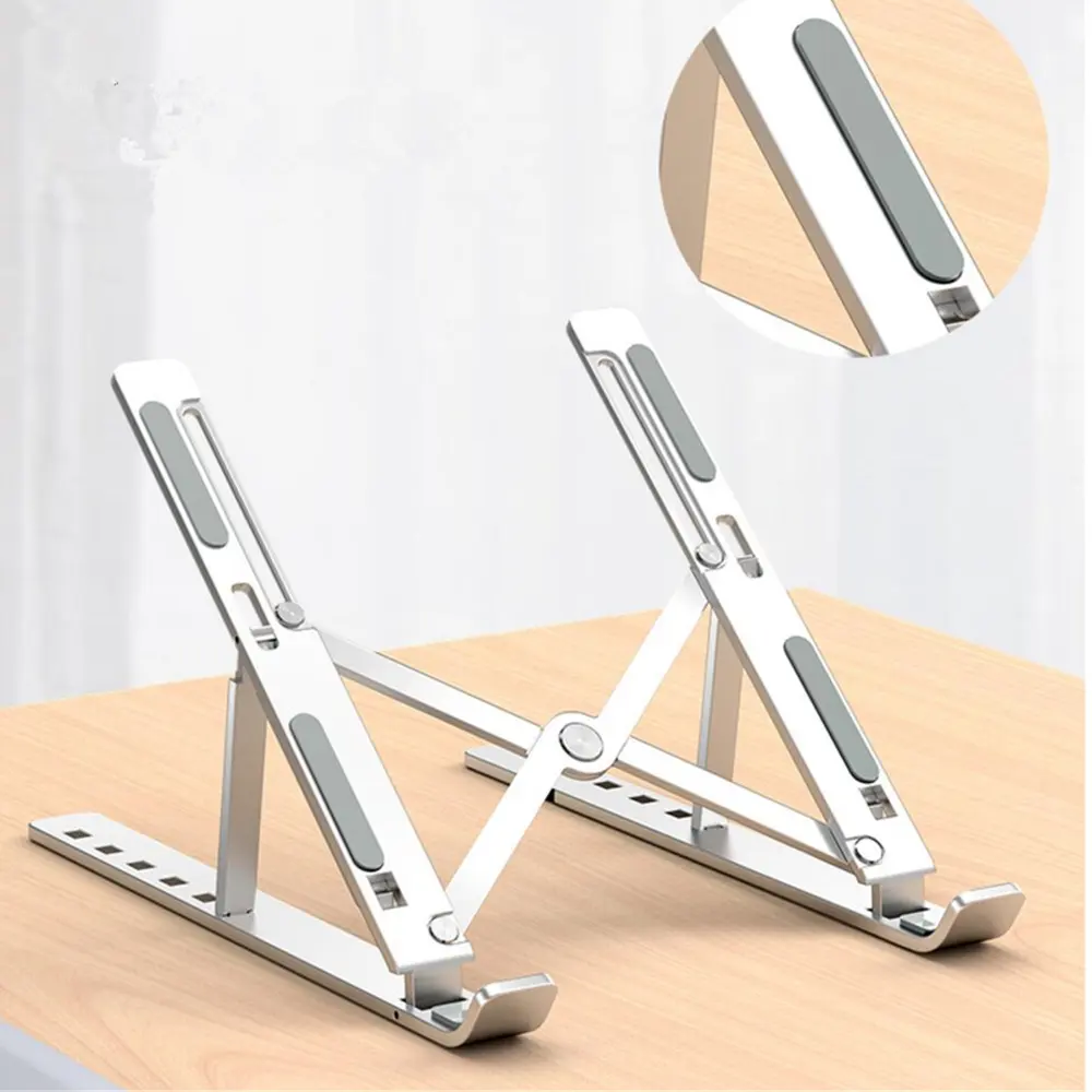 2019 Aluminum Alloy Made Folding Lightweight Portable Adjustable laptop stand riser table