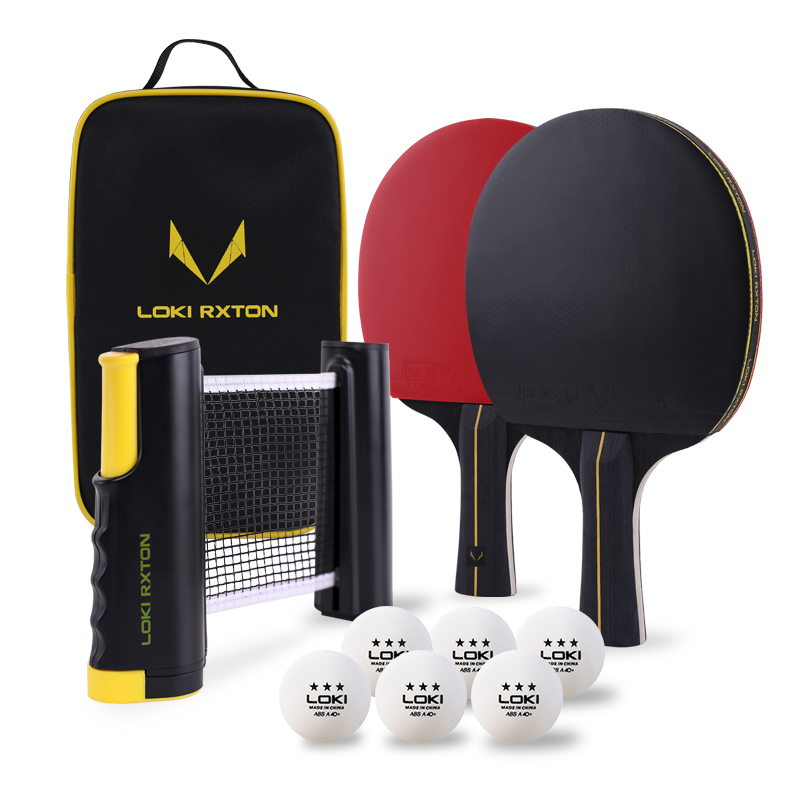 LOKI Rxton Series portable double racket case table tennis racket set