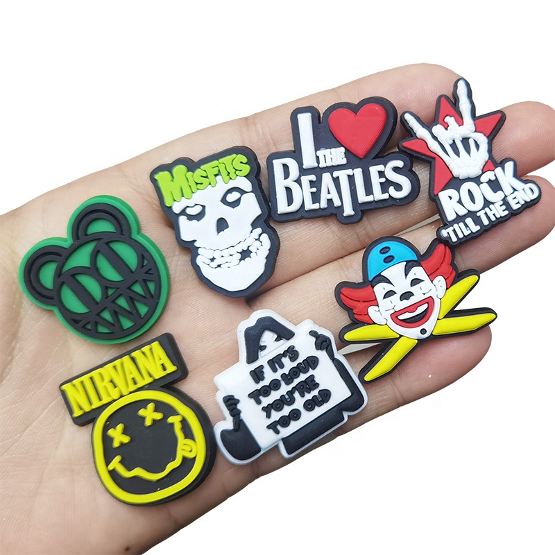 Новые Подвески для обуви Rock You из ПВХ, аксессуары со слоганом, Nirvana Twigs, украшения для обуви для девочек, украшения для крокса, детская обувь, подарки для рождественской вечеринки