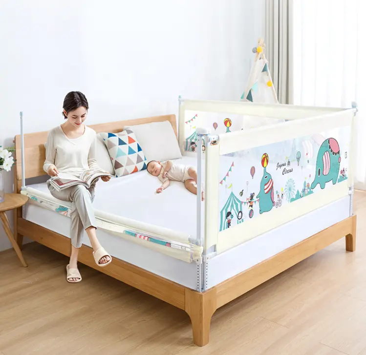 Biumart Baby Bed Fence Anti-fall Protective Railing For Infants And Children Bed Vertical Lift Bed Guardrail