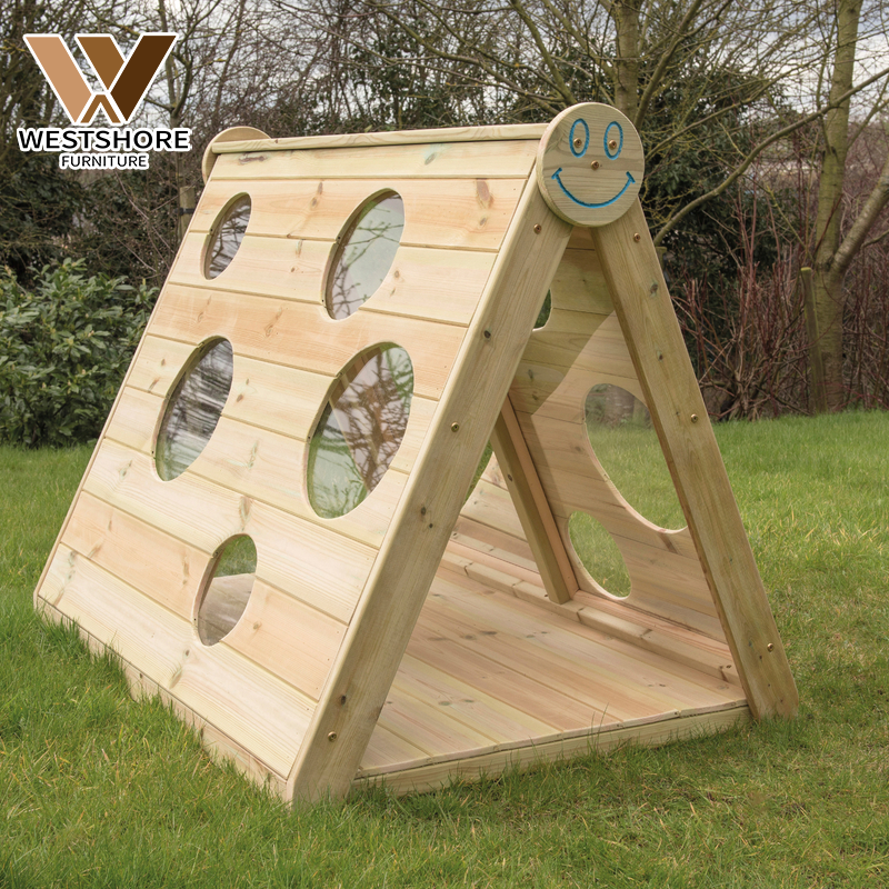 Kindergarten Daycare Outdoor Wooden Triangle Promote Physical Development Enhance Motor Skill Preschool Toddler Exploration Game
