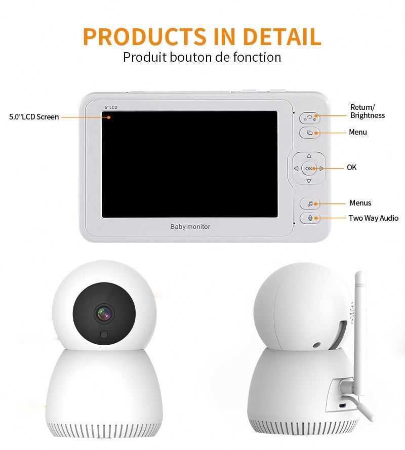 Smart WiFi Baby Monitor 1080p Camera HD NightVision Remote 2 Way Talk Smart Phone App WiFi Baby Video Monitor