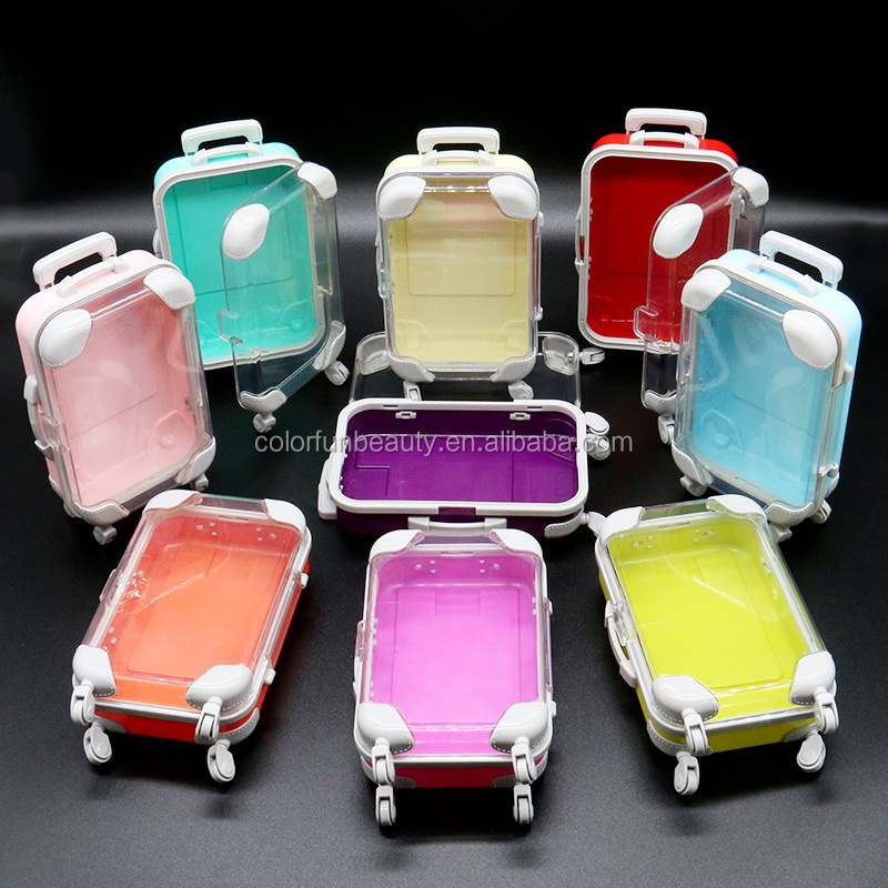wholesale 2020 new hot Mini Luggage lash packaging real mink eyelash box false strip eyelashes with private label