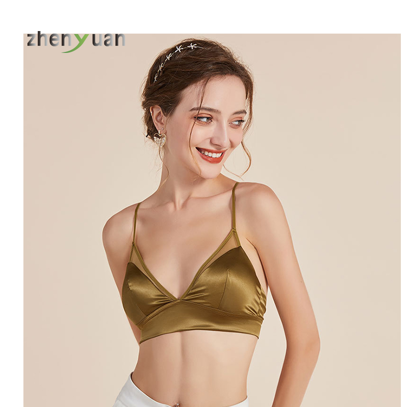 comfortable 100 pure silk underwear seamless bra ice silk bra for women