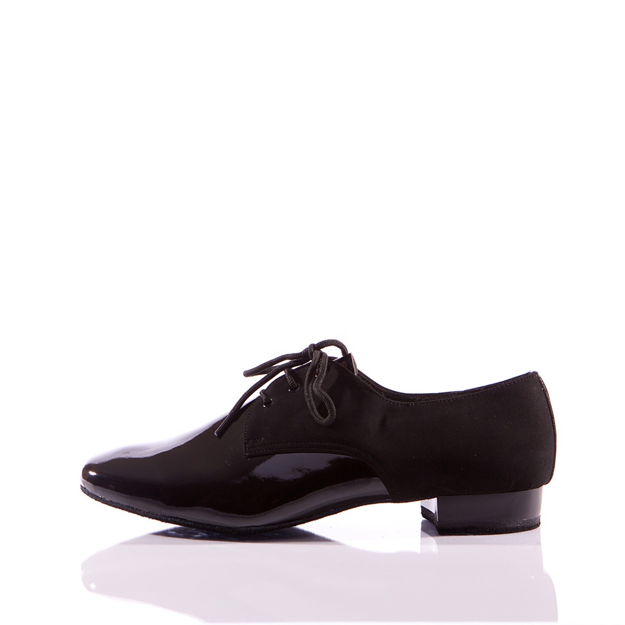 Size US 4.5-13.5 Heel Height 2.5cm boys Zapatos De Baile Comfortable Black Patent Leather Latin Salsa Dancing Shoes For Men