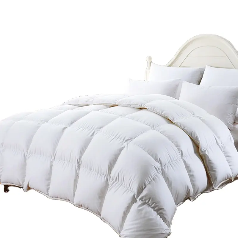 Hotel Bed Duvet Inner Comforter 233TC Cotton Fabric 200GSM Polyester Microfiber Duck Down Alternative Quilt