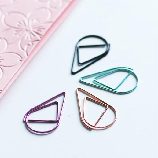 Большой 20*33 мм капли воды Memo бумага клип металлические зажимы Binder закладки Binder