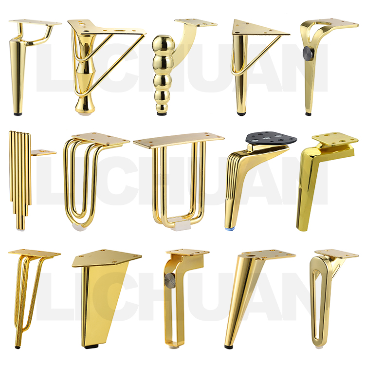 Sofa Hardware Legs 4 inch/10 cm Glossy Legs Stainless Steel Furniture Parts Single Metal Sofa legs Accessories