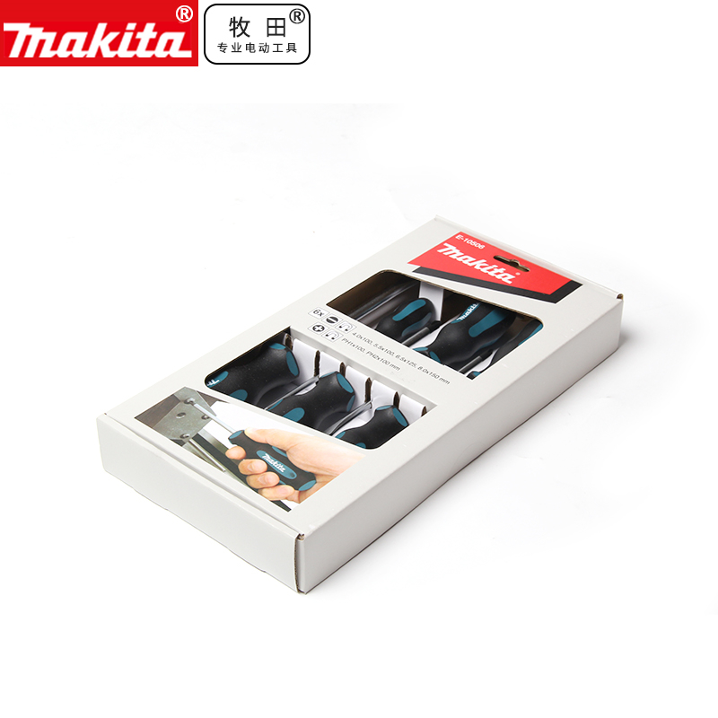 Новое поступление, оригинальная Makita 6 шт. 4 "5" 6 "ручная Отвертка Набор бит No деталя. E-10506 4 шт."-"и 2 шт." + "Mix набор
