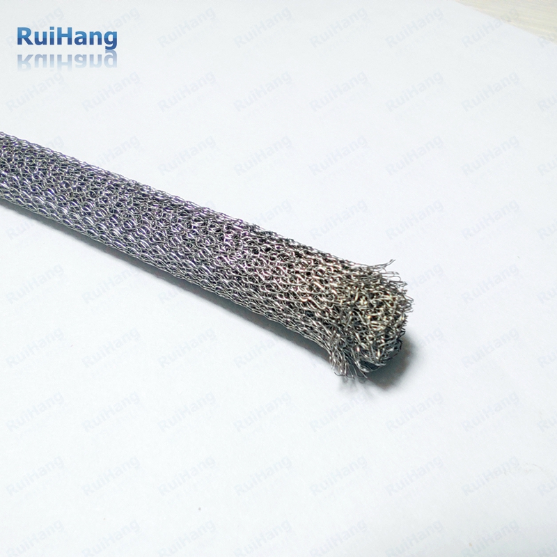 Прямая продажа Ruihang, изготовленный на заказ прокладочный образец вязаной проволочной сетки, вязаная проволочная сетчатая трубка для защитных помещений
