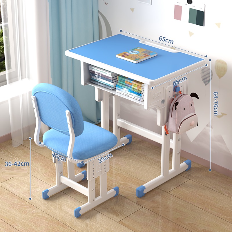 Adjustable school Double Table Desk And Chair set Manufacturers No MOQ MDF Desktop Mental Base For Student Study