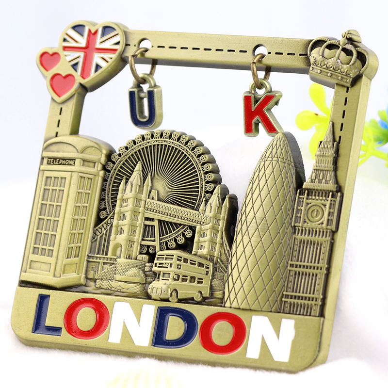 Хит продаж, Квадратный Кулон UK London, магнит на холодильник для туристического сувенира