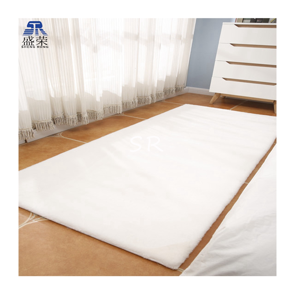 2021 new design best-selling artificial rabbit hair rugs contacts the soft tip colored artificial rabbit hair carpets