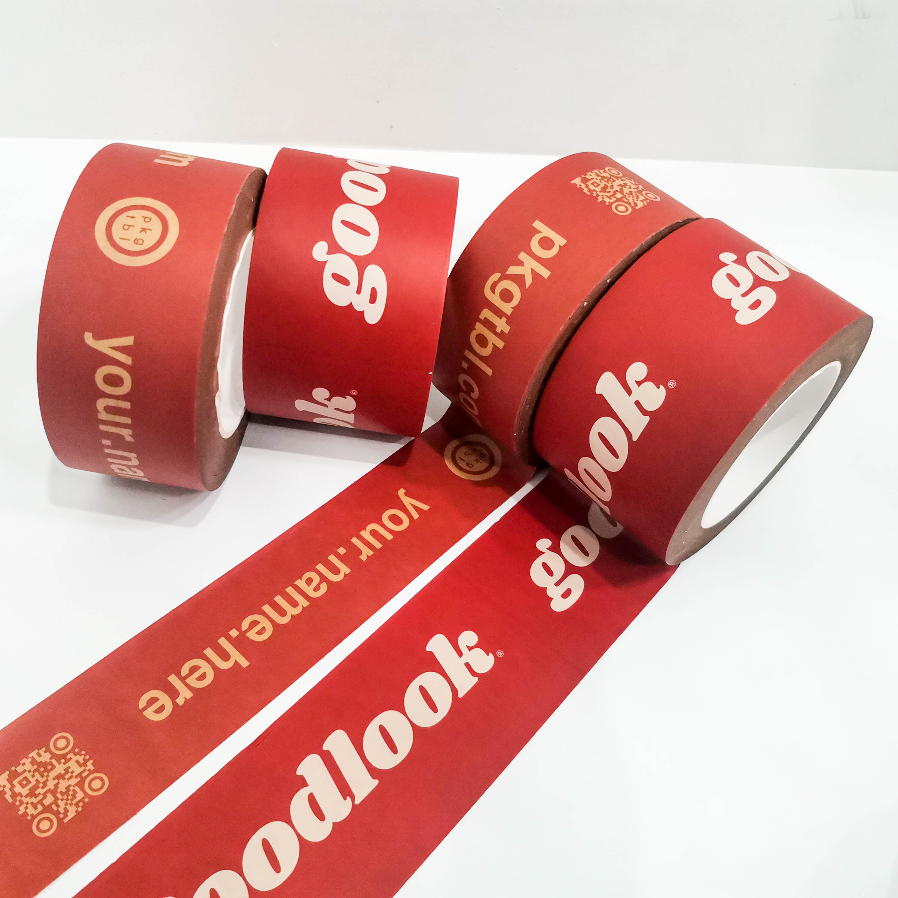 Printed Adhesive Tape Branded Bopp Packing Tape Custom Logo Self Adhesive Printing Packing Shipping Branded Tape
