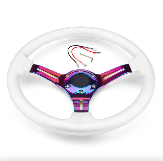 Universal ABS 350mm 14 inch 50mm Dish Steering Wheel Neo Spoke for Racing Game Steering Wheel Sports gamepad gaming