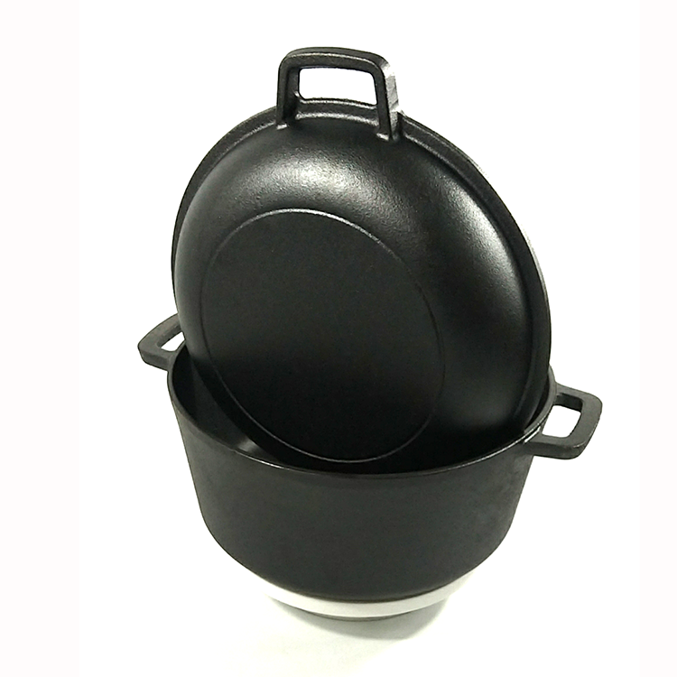 Home cookware Pre-Seasoned cast iron cookware double dutch oven