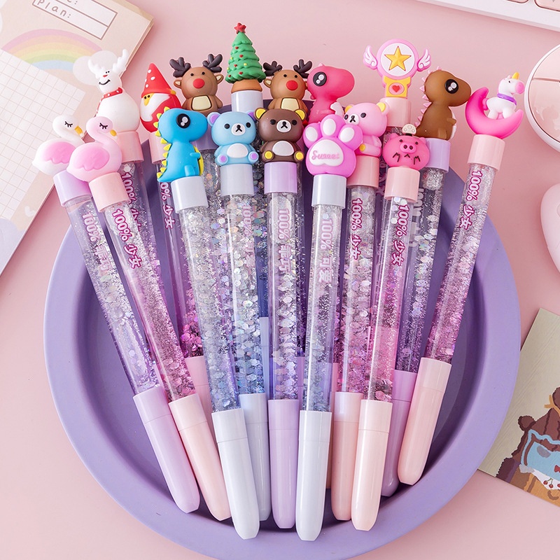 Гелевая ручка с блестками, гелевые ручки Kawaii с блестками, рекламный подарок