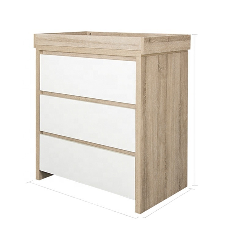 Practical Modern Bedroom Furniture Kids' Furniture Multi Functional Wooden Cot Drawers Baby Change Table
