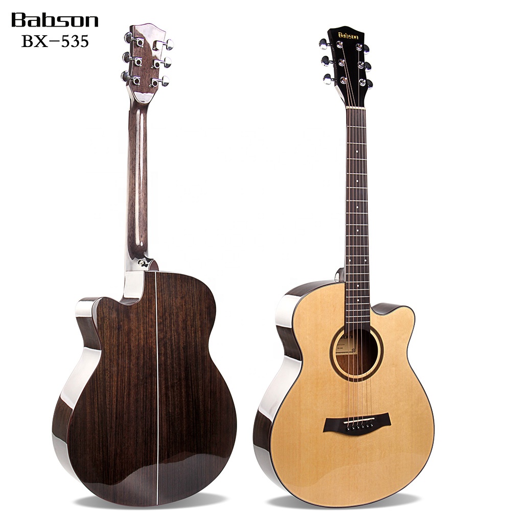 BX-535-40 высококачественная акустическая гитара оптом Babson 40 дюймов Топ из цельного дерева 6 струн гитара
