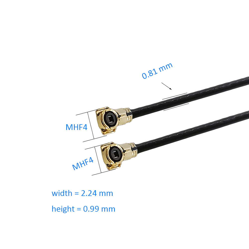 50 ohm 0-6GHZ MHF4 to MHF4 VI IPX IPEX 0.81mm RF Coax Pigtail Jumper Cable for Phone WiFi 5cm 7cm 10cm 15cm 20cm 30cm 50cm