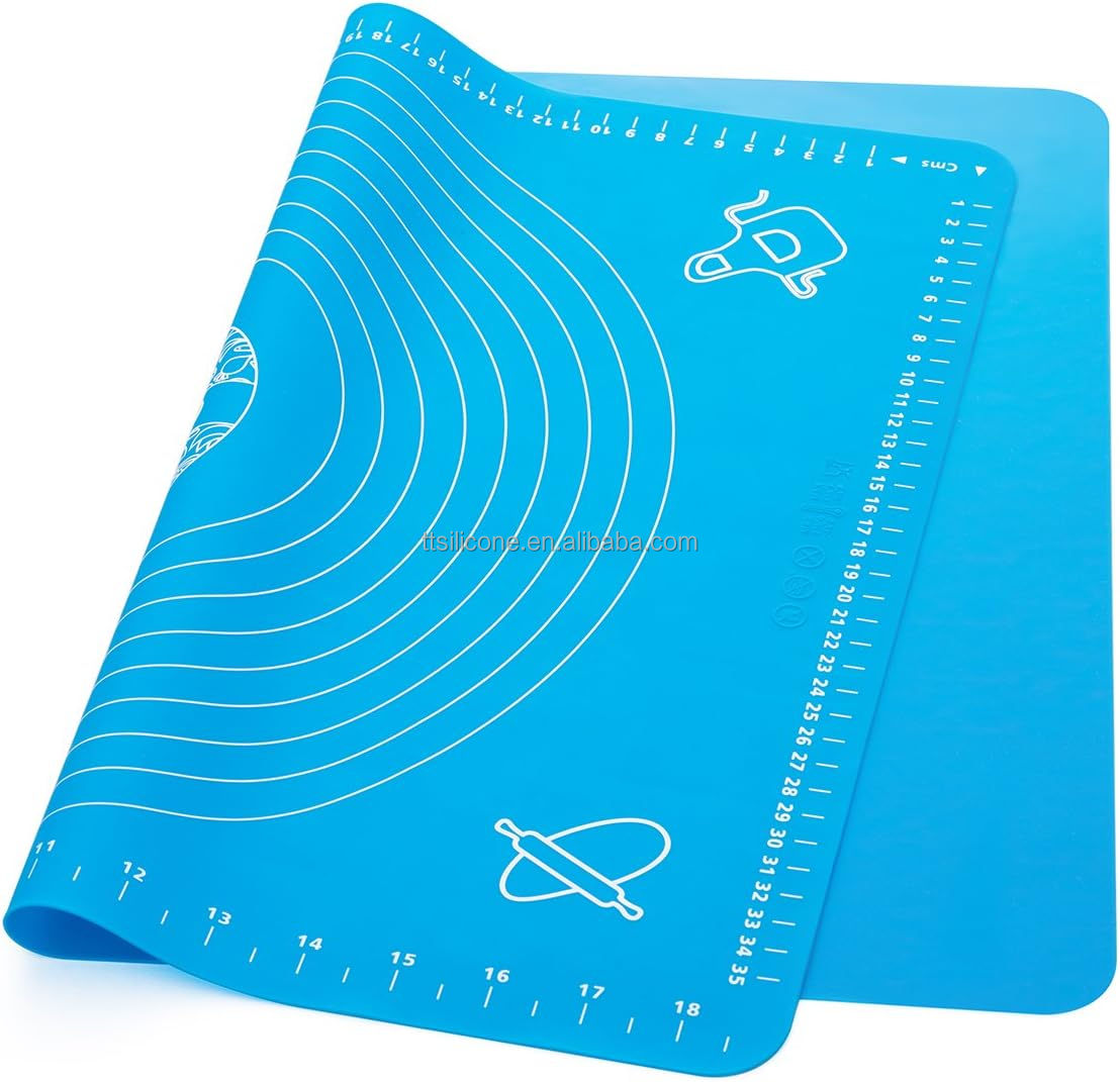 50*70cm Non-slip Pizza Dough Maker Kitchen Gadgets Cooking Tools Thicken Silicone Pastry Mat with Measurement