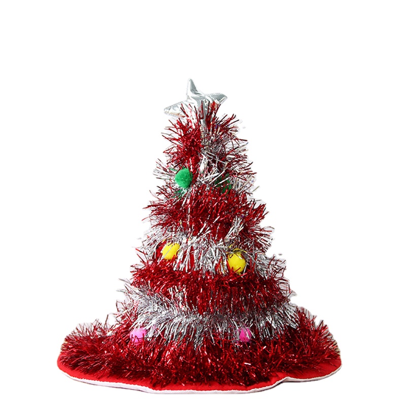 Cute Soft Stuffed Christmas Tree Hats Decorations With Lights Party Decorations