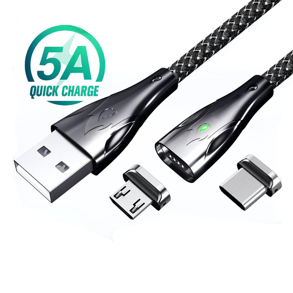 Цинковый сплав USB кабель прочный нейлон Быстрая зарядка микрофонный кабель Usb Магнитный