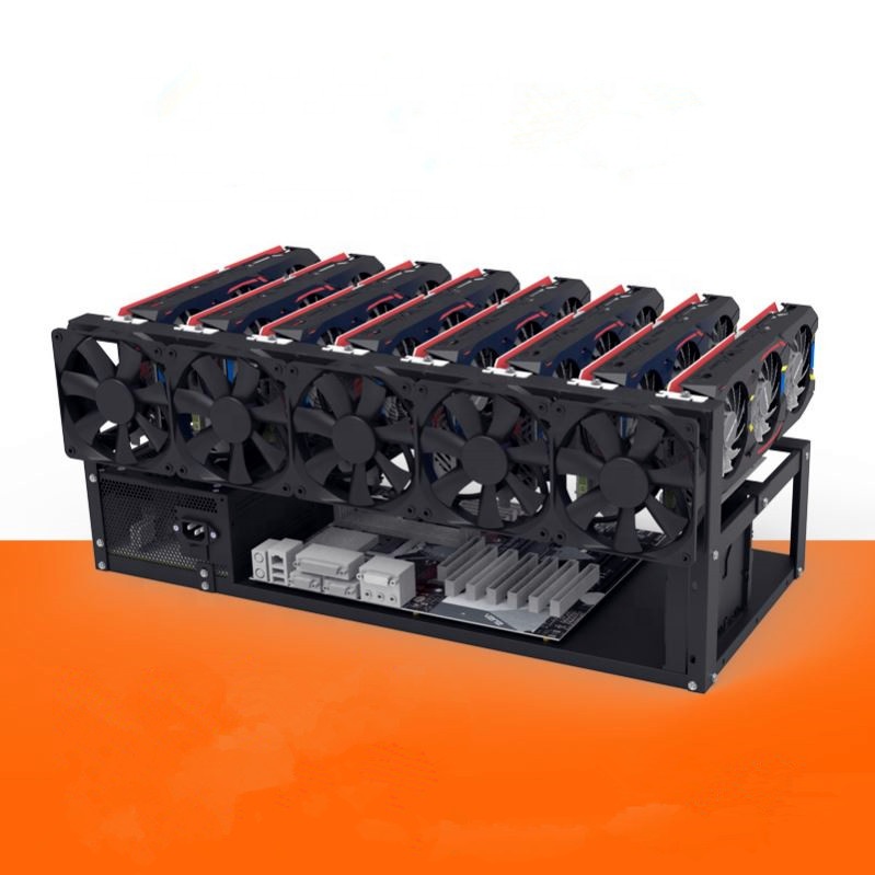 Горячие продажи продукта 8GPU под открытым небом Mining Rig стальная рама 8 GPU Miner Rig стеллаж для выставки товаров на складе